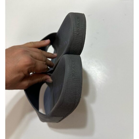 Coach Patch Logo Grey Slide Sandal Men's Size 9.0 - Picture 5 of 10